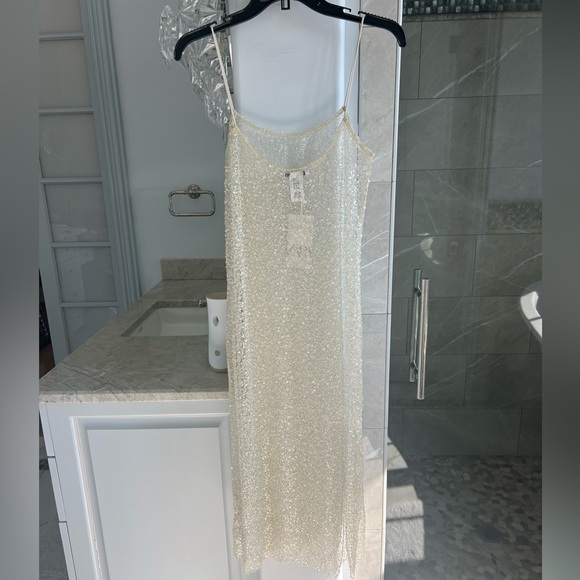 ZARA BEADED SEQUIN FITTED DRESS - Picture 12 of 14